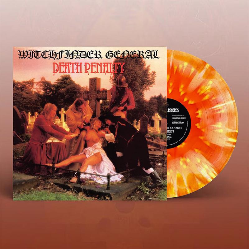 WITCHFINDER GENERAL - Death Penalty (2024 Reissue with Bonus Tracks) - LP - 180g Orange with Yellow Splatter Vinyl