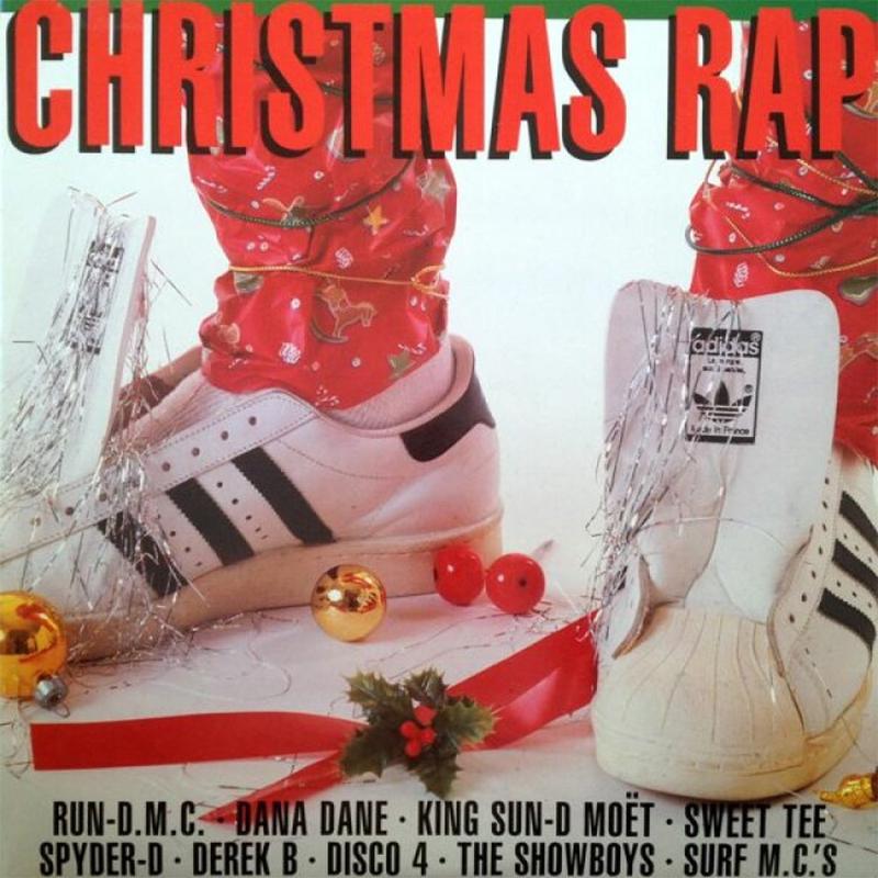 VARIOUS - Christmas Rap (2023 Reissue) - LP - Red and White Split Coloured Vinyl