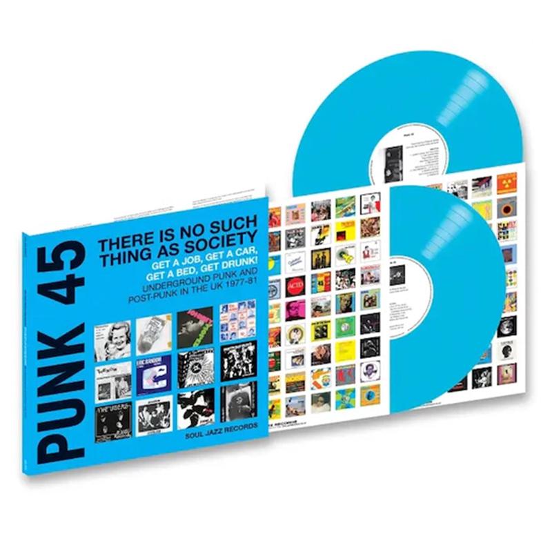 VARIOUS - Soul Jazz Records Presents: PUNK 45: Theres No Such Thing As Society... - 2LP - Cyan Blue Vinyl