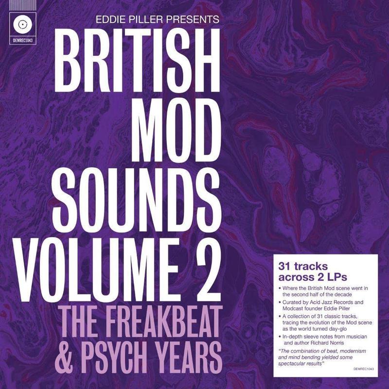 VARIOUS / EDDIE PILLER PRESENTS - British Mod Sounds of The 1960s Volume 2: The Freakbeat & Psych Years - 2LP - Black Vinyl