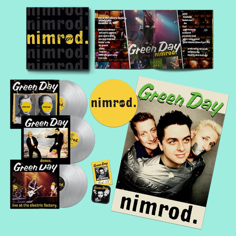 GREEN DAY - Nimrod 25 - 25th Anniversary Edition (w/ Exclusive Slipmat & Extras) - 5LP - Deluxe Silver Vinyl Box Set