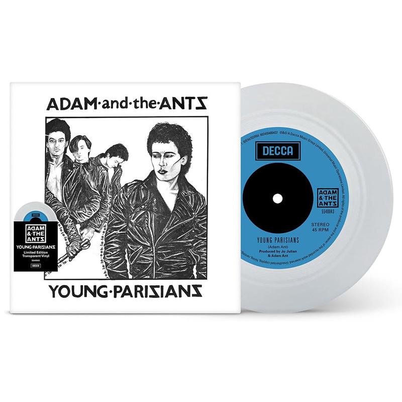 ADAM AND THE ANTS - Young Parisians (2023 Reissue) - 7'' - Transparent Vinyl