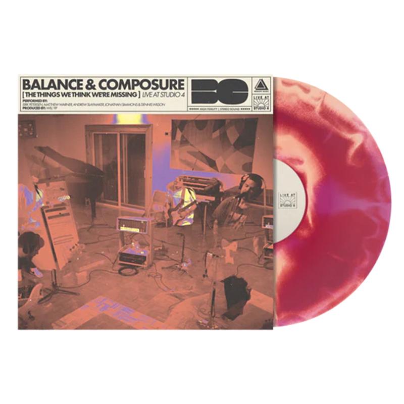 BALANCE AND COMPOSURE - The Things We Think We're Missing - Live At Studio 4 (Repress) - LP - Pink with Purple & Cream Vinyl