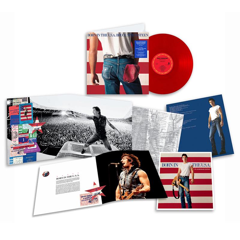 BRUCE SPRINGSTEEN - Born In The U.S.A. (40th Anniversary Edition with Booklet & Lithograph) - LP - Translucent Red Vinyl