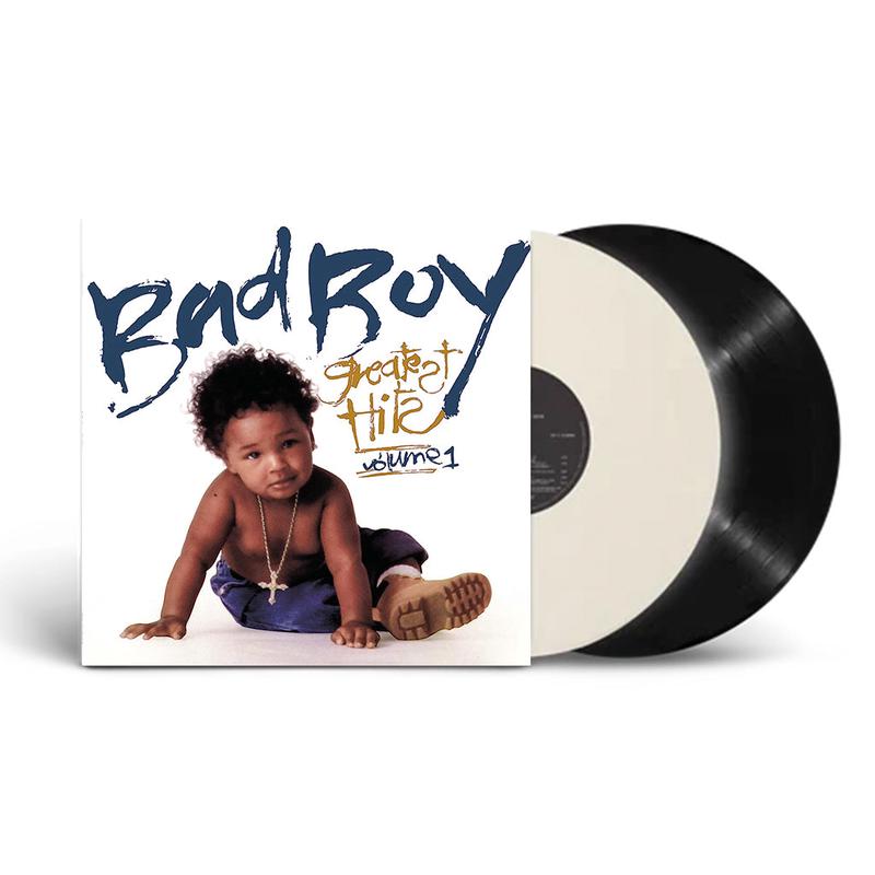 VARIOUS - Bad Boy Greatest Hits, Vol. 1 (Hip-Hop At 50 Reissue with Etching) - 2LP - Black & White Vinyl