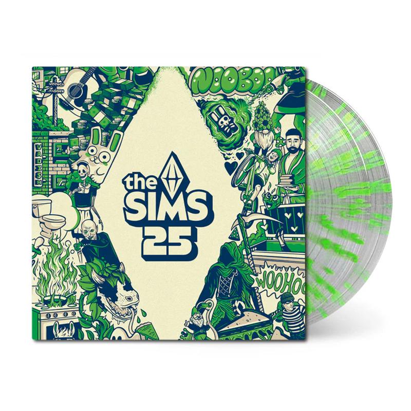 VARIOUS - The Sims 25th Soundtrack (Bertus Exclusive Edition) - 2LP - Clear with Neon Green Splatter Vinyl