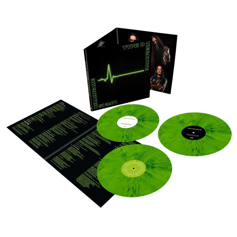 TYPE O NEGATIVE - Life is Killing Me (20th Anniversary Deluxe Edition) - 3LP - Green with Black Mixed Colour Vinyl