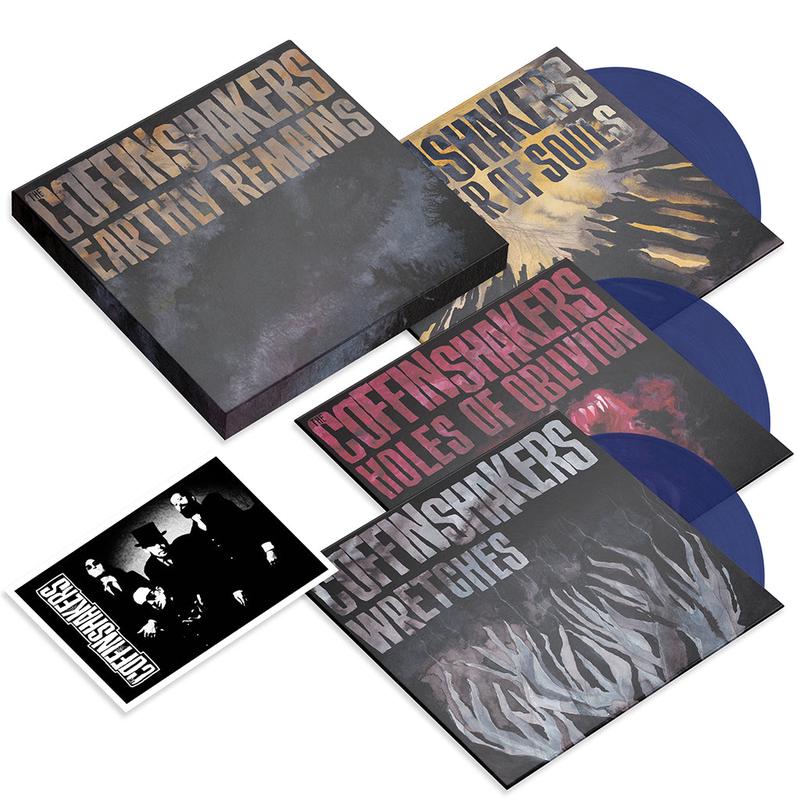 THE COFFINSHAKERS - Earthly Remains EP - 3 x 7'' - Transparent Blue Vinyl Box Set